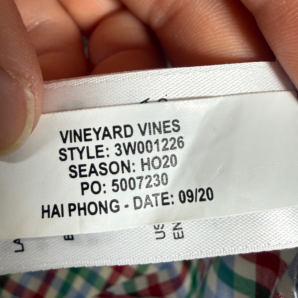 NEW 3 PACK Vineyard Vines Button Up L/S Boys L Multicolor Gingham Plaid Stretch - Picture 14 of 16